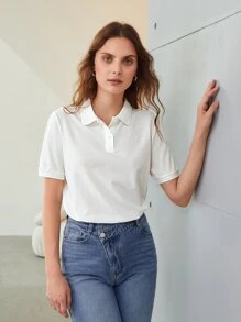 MOTF PREMIUM RELAXED FIT POLO TOP - White - View 4