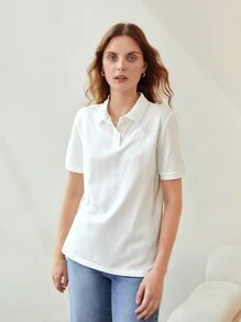 MOTF PREMIUM RELAXED FIT POLO TOP - White - View 6