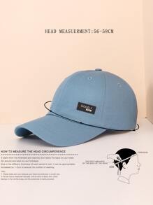 1pc Unisex Simple Style Leather Patch Y2k Fashion Baseball Cap Suitable For Daily And Outdoor Wear Casual - View 6