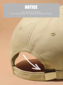1pc Unisex Y2k Style Nyc Baseball Cap, Sun Protection, Suitable For Outdoor Sports And Daily Commute - Khaki - View 3