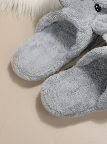 Dog Design Novelty Slippers - Grey - View 2
