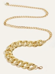 紋理質感鏈條腰帶