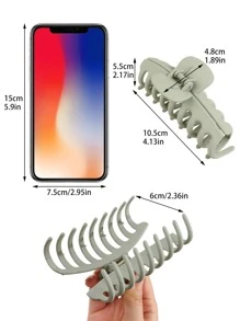 3 cái Vuốt Tóc Lớn - màu xanh lá - Xem 4