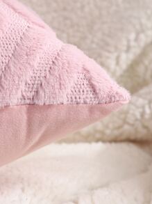 1入組幾何設計靠墊套不附帶墊芯 - 粉色 - 查看 2