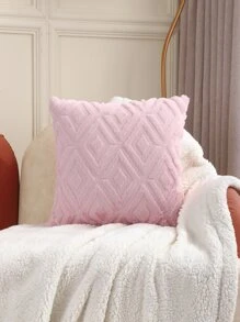 1入組幾何設計靠墊套不附帶墊芯 - 粉色 - 查看 4