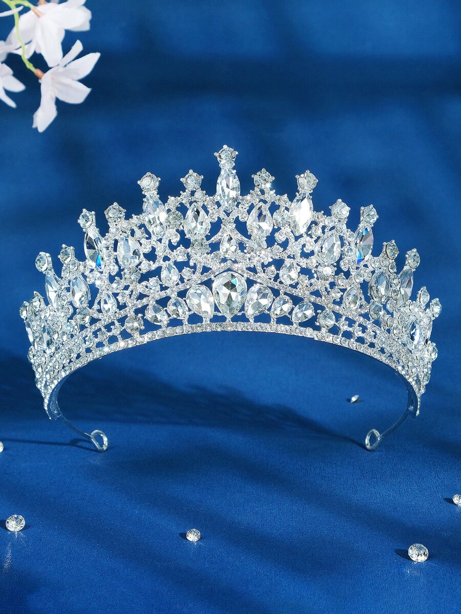 Băng đô trang trí cô dâu Rhinestone - Bạc - Xem 1