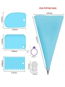 22 piezas Set boquilla de tubería - Azul - Ver 3