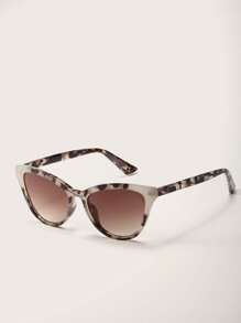 猫眼时尚眼镜 波西米亚风 女士夏季礼物 适合夏季海滩度假、户外、旅行 - 棕色 - 查看 3