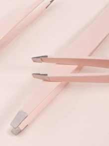 Du-care  Tweezers Set 3pcs for Eyebrow - Baby Pink - View 3