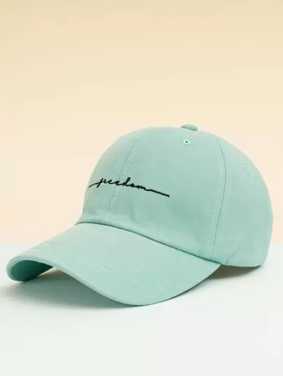 1 件男女通用 Y2K 风格刺绣“自由”棒球帽，适合滑雪、户外、休闲、冬季、通勤