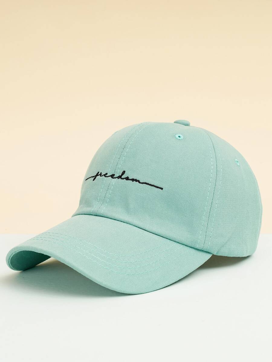 1 Peça Boné de Beisebol Bordado "Freedom" em Estilo Y2K Unissex, Adequado para Esqui, Uso Externo, Casual, Inverno, Transporte - Verde - Visão 1