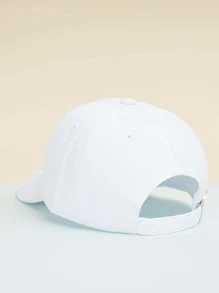 "Y2k Unisex Embroidered Letter ""Los Angeles"" Sun Protection Washed Baseball Cap, Breathable And Stylish For Daily Casual Wear" Street - White - View 3