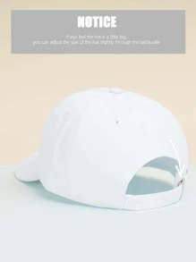 "Y2k Unisex Embroidered Letter ""Los Angeles"" Sun Protection Washed Baseball Cap, Breathable And Stylish For Daily Casual Wear" Street - White - View 5
