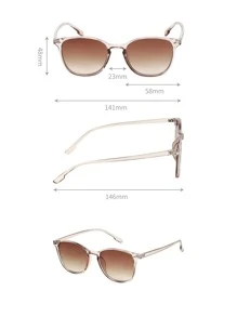 1 chiếc kính thời trang đính đá lấp lánh dành cho nữ, phụ kiện đi biển, kính râm cho kỳ nghỉ hè ở bãi biển, hoạt động ngoài trời, du lịch. - màu nâu - Xem 3