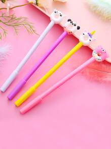 4peças Caneta gel Desenho de desenho animado - Multicolorido - Ver 7