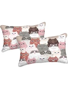 Cat Pattern Duvet Cover Set Without Filler