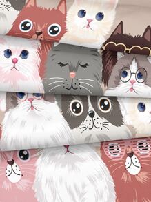 Cat Pattern Duvet Cover Set Without Filler