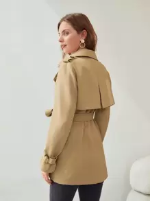 MOTF PREMIUM 雙排釦腰帶風衣外套