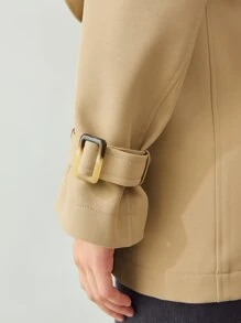 MOTF PREMIUM 雙排釦腰帶風衣外套