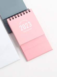 1 pieza Calendario de escritorio minimalista - Rosa - Ver 3