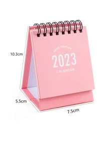 1 pieza Calendario de escritorio minimalista - Rosa - Ver 4