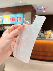 Space Case Heartbeat Pattern Seashell Textured Cardboard Phone Case, Compatible With Iphone 15 Pro Max,International Version, Not The Domestic Version - Multicolor - View 6