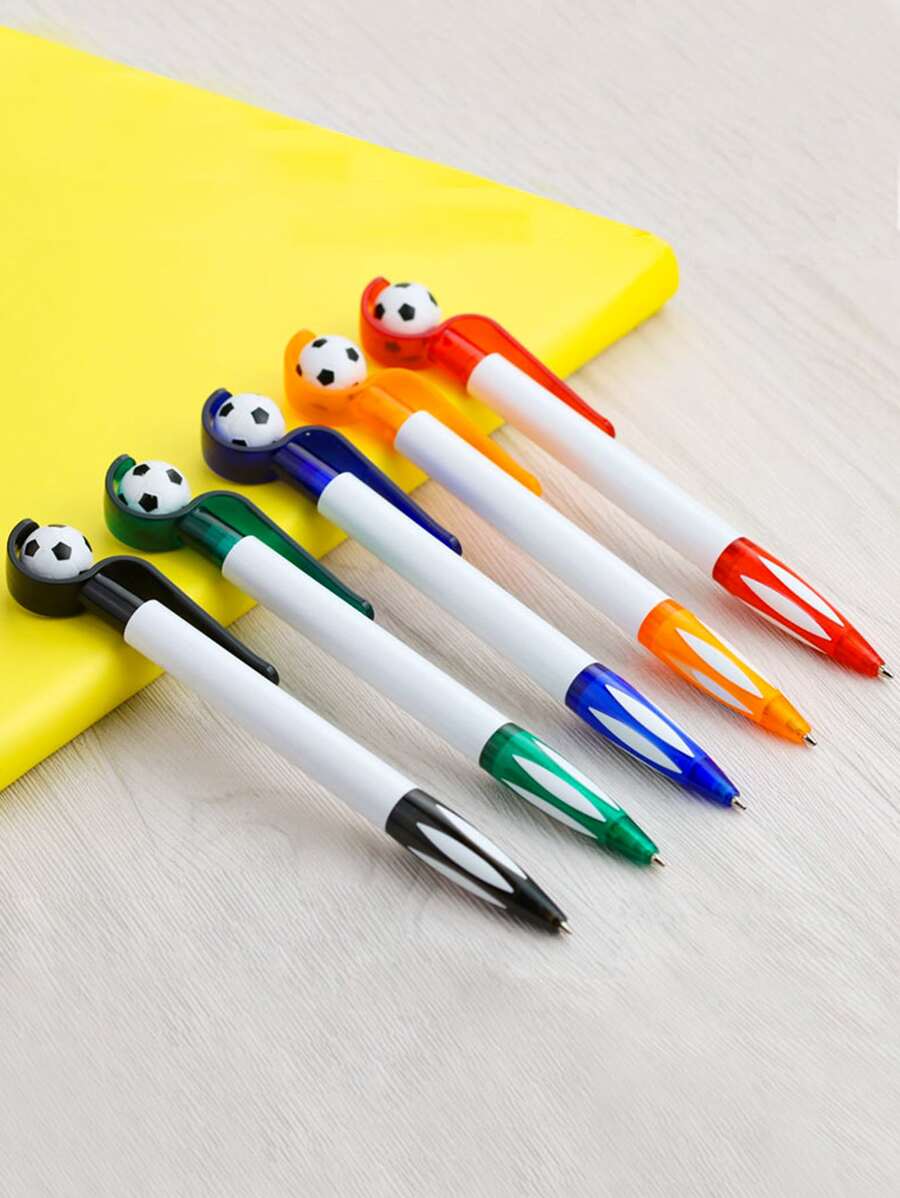 5 chiếc bút bi thiết kế bóng đá ngẫu nhiên - Nhiều màu - Xem 1