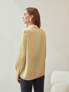 MOTF PREMIUM 帶印花雙排釦上衣 - 香檳色 - 查看 3