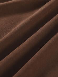 Girls Argyle Print Dress - Coffee Brown - View 3