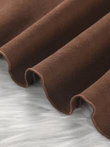 Girls Argyle Print Dress - Coffee Brown - View 7