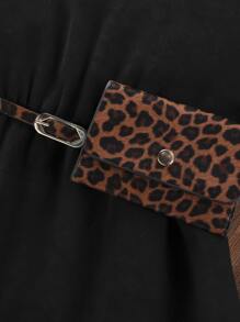 Đầm Gái màu trơn Giải trí - màu đen - Xem 3