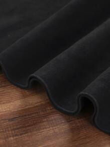 Đầm Gái màu trơn Giải trí - màu đen - Xem 4