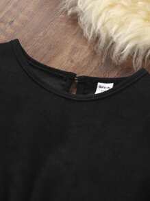 Đầm Gái màu trơn Giải trí - màu đen - Xem 6