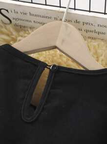 Đầm Gái màu trơn Giải trí - màu đen - Xem 7