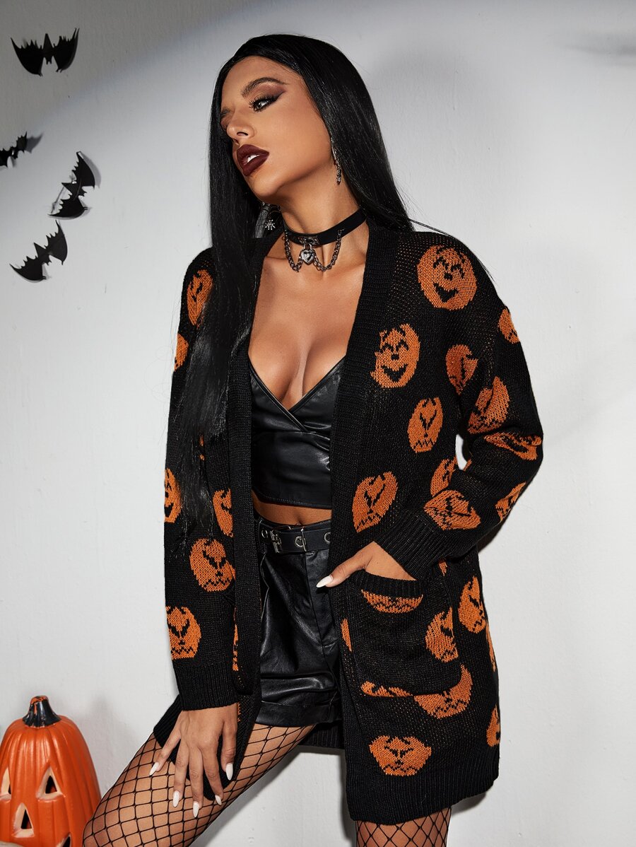 SHEIN ICON Nữ Cardigans Túi Lễ Các Thánh Giải trí - màu đen - Xem 1