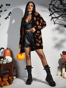 SHEIN ICON Nữ Cardigans Túi Lễ Các Thánh Giải trí - màu đen - Xem 2