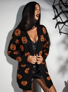 SHEIN ICON Nữ Cardigans Túi Lễ Các Thánh Giải trí - màu đen - Xem 5