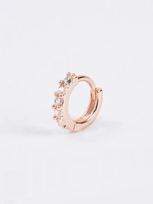 Vòng khuyên tai Khối Zirconia  Trang trí - Hoa hồng vàng - Xem 2