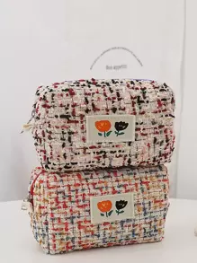 1pc Flower Design Pencil Case - Multicolor - View 1