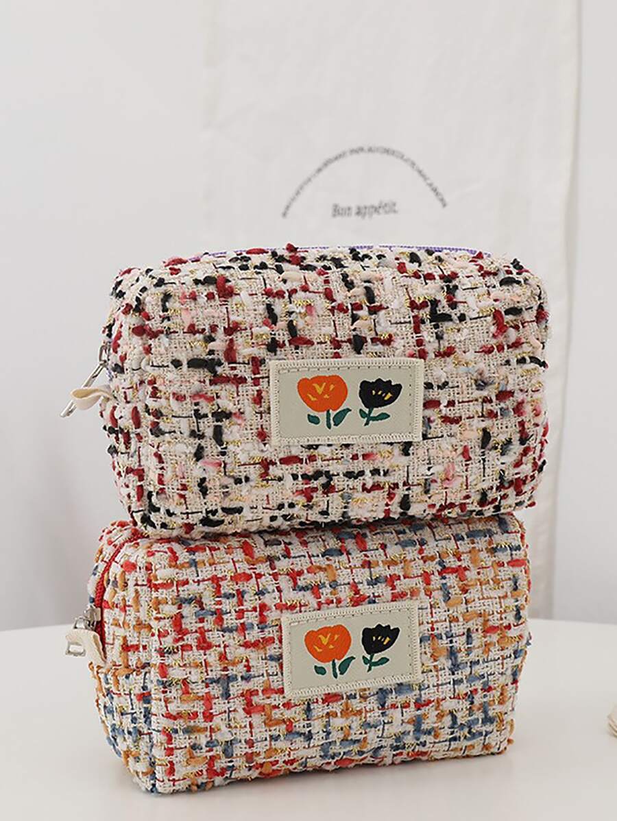 1pc Flower Design Pencil Case - Multicolor - View 1