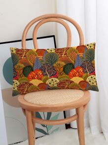 葉子圖案靠墊套不附帶墊芯 - 彩色 - 查看 3