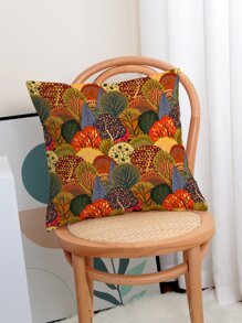 葉子圖案靠墊套不附帶墊芯 - 彩色 - 查看 5