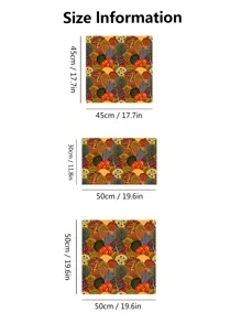 葉子圖案靠墊套不附帶墊芯 - 彩色 - 查看 6