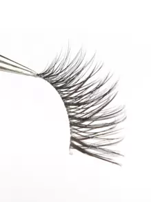 Himirell 7pairs/Set Cat Eye & Cross Design Short Natural False Eyelashes With Transparent Stem, Essential For Daily Makeup Strip Lashes, Lashes, Eyelashes, Fake Lashes