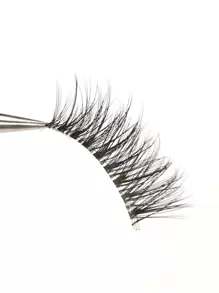 Himirell 7pairs/Set Cat Eye Crossed Transparent Stem Short Natural False Eyelashes Must-Have For Daily Makeup Strip Lashes, Lashes, Eyelashes, Fake Lashes - Black - View 5