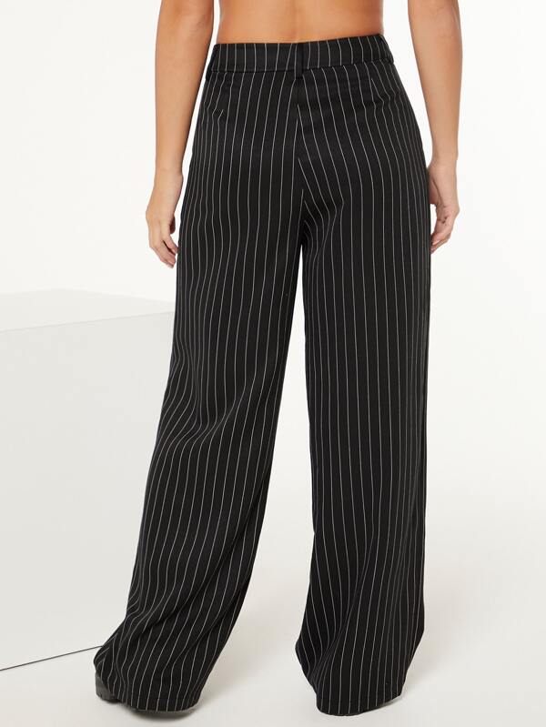 SHEIN EZwear High Waist Striped Suit Pants SHEIN USA