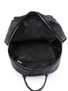 Multi Zip Functional Backpack - Black - View 3