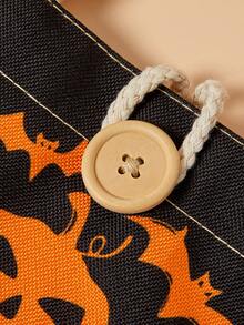 Bolsa de compras con estampado de halloween - Negro - Ver 4