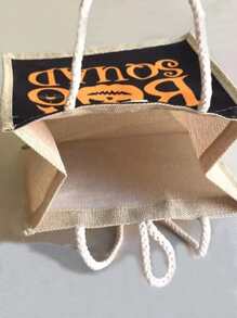 Bolsa de compras con estampado de halloween - Negro - Ver 6