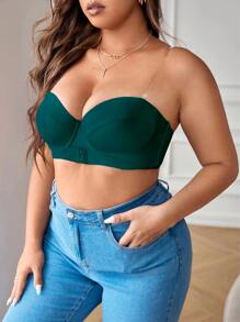 1 par Sujetador unicolor con aro con Tira bandolera - Agua verde azul - Ver 3